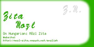 zita mozl business card